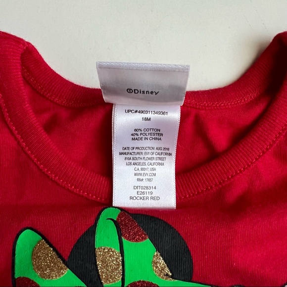 NWT Disney Junior Minnie Mouse Red Shirt - 18M - Picture 3 of 5